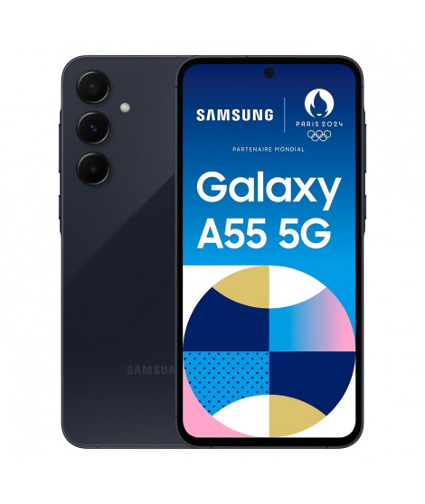 SAMSUNG Galaxy A55 5G Smartphone 256Go Bleu nuit