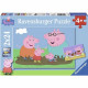 PEPPA PIG Puzzles 2x24 pieces - La vie de famille - Ravensburger - Lot de puzzles enfant - Des 4 ans