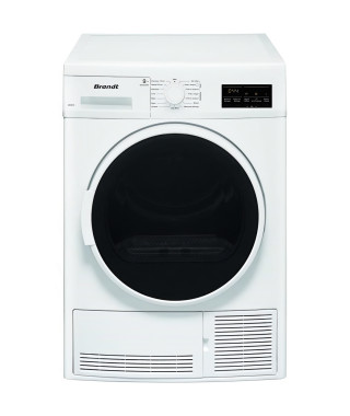 Seche-linge condenseur hublot - BRANDT - BDM9CW - 9 kg - 60 cm - Classe B - Blanc