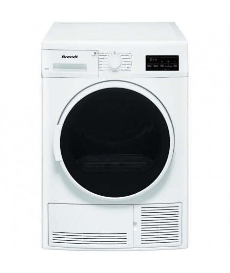 Seche-linge condenseur hublot - BRANDT - BDM9CW - 9 kg - 60 cm - Classe B - Blanc