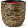 Pot de fleur boule - CAPI EUROPE - RIB NL - 43 x 41 cm - Noir / Or