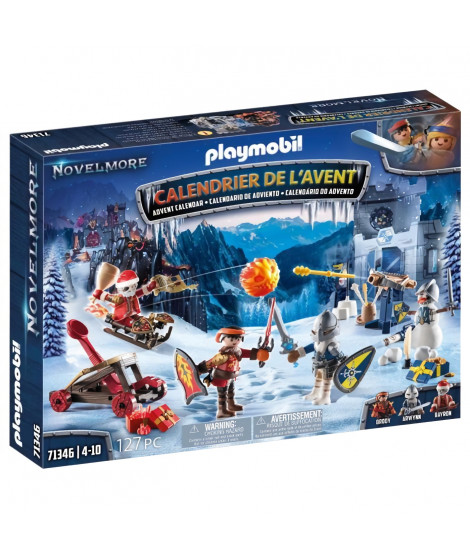 PLAYMOBIL 71346 Calendrier de l'Avent Noël chevaliers Novelmore- - La magie de Noël - 24 cases a ouvrir- pour attendre Noël