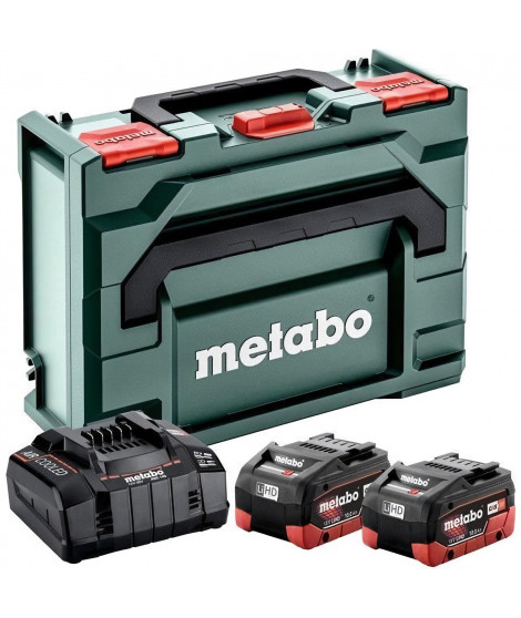 Pack énergie Batteries 18 V + Chargeur ultrarapide - METABO - ASC 145 - MetaBOX