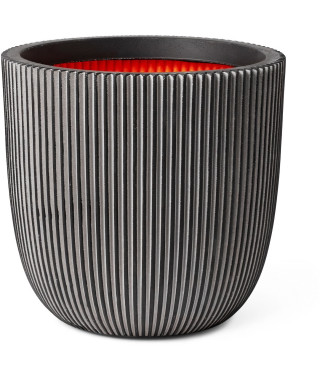 Pot de fleur boule - CAPI EUROPE - GROOVE NL - 43 x 41 cm - Anthracite