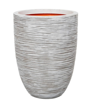 Pot de fleur élégant bas - CAPI EUROPE - RIB NL - 46 x 58 cm - Ivoire