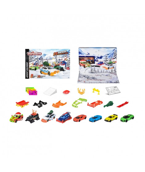 Calendrier de l'Avent Majorette - 24 surprises dont 8 véhicules die cast exclusifs - Des 3 ans