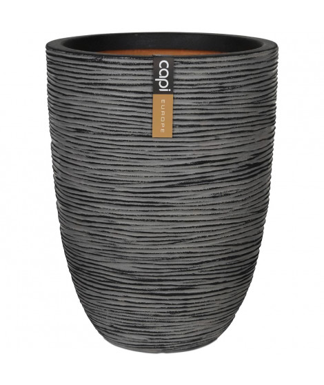 Capi Pot a fleurs Nature Rib élégant bas 46 x 58 cm Anthracite KOFZ783