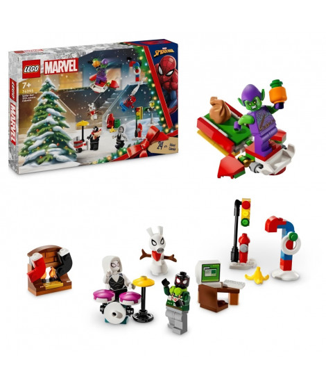 LEGO Marvel 76293 Calendrier de l'Avent Spider-Man 2024 - Cadeau Festif pour Enfants
