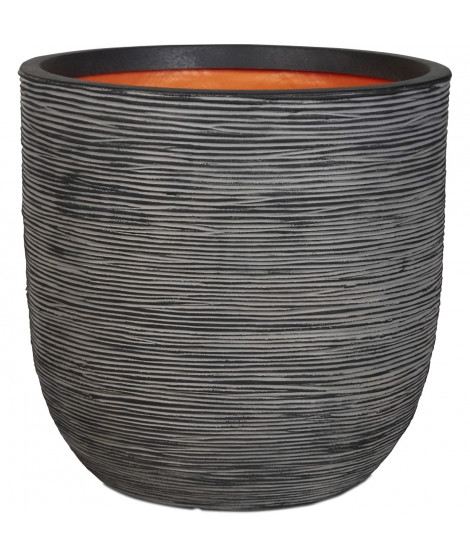 Capi Jardiniere Nature Rib 43 x 41 cm anthracite KOFZ933 424243