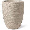 Vase élégant bas - CAPI EUROPE - WASTE RIB NL - 46 x 58 cm - Terrazzo beige
