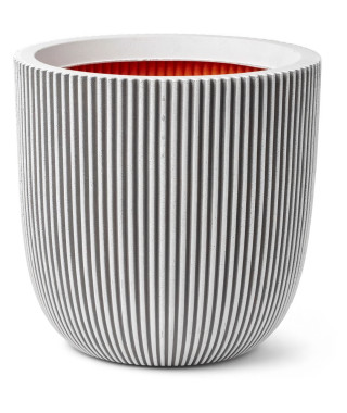 Pot de fleur boule - CAPI EUROPE - GROOVE NL - 43 x 41 cm - Ivoire