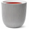 Pot de fleur boule - CAPI EUROPE - GROOVE NL - 43 x 41 cm - Ivoire