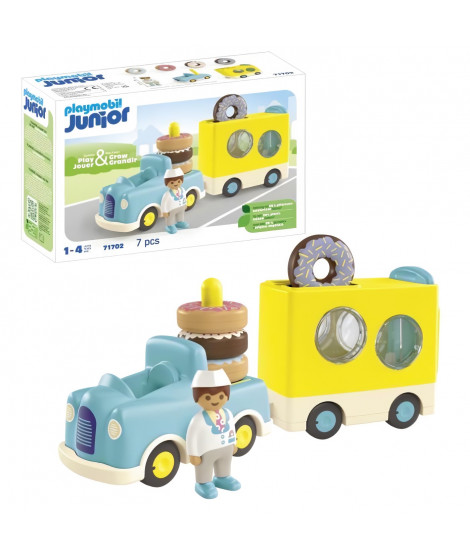 PLAYMOBIL JUNIOR - 71702 - Camion de donuts Junior