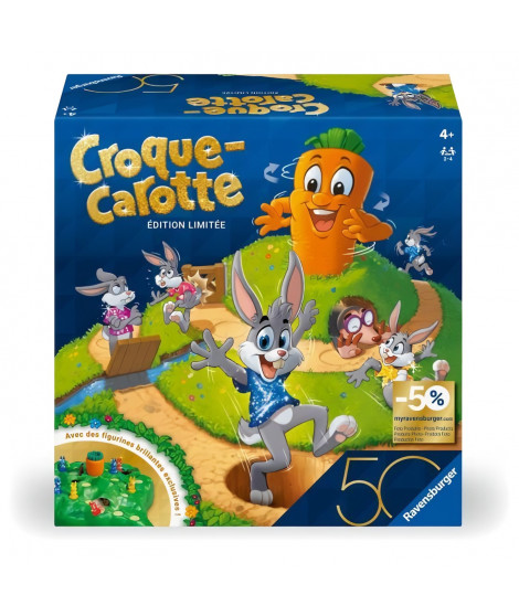 Ravensburger-Croque Carotte 50 ans-Jeu de société-Enfants&Parents-Jeu de parcours rigolo-A partir de 4 ans-Mixte-23006