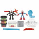 Play-Doh Spider-Man, coffret Attaque tranchante avec 2 figurines flexibles, 7 accessoires et pâte a modeler, des 4 ans, Marvel