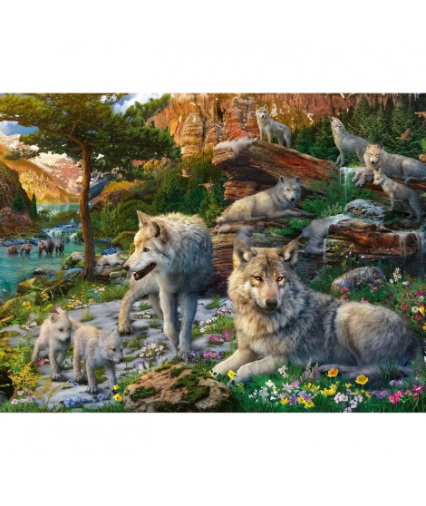 Ravensburger-Puzzle 1500 pieces-Loups au printemps-Adultes & enfants des 14 ans-Puzzle de qualité supérieure 80x60cm-12000719