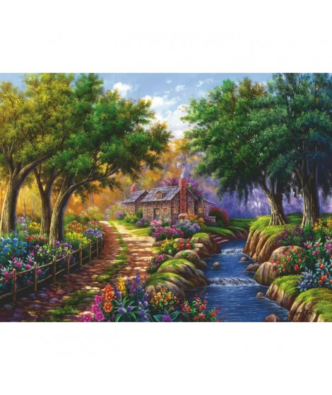 Ravensburger-Puzzle 1500p-Cottage au bord de la riviere-Adultes & enfants des 14 ans-Puzzle de qualité supérieure 80x60cm-120…