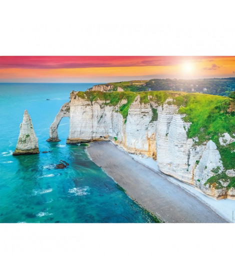 Nathan-Puzzle 1000p-Les falaises d'Etretat-Adultes et enfants des 14 ans-Puzzle de qualité supérieure-Encastrement parfait-12…