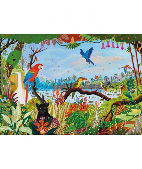 Nathan-Puzzle 1500 pieces-Jungle animée/Alain Thomas-Adultes et enfants des 14 ans-Puzzle de qualité supérieure-12000942