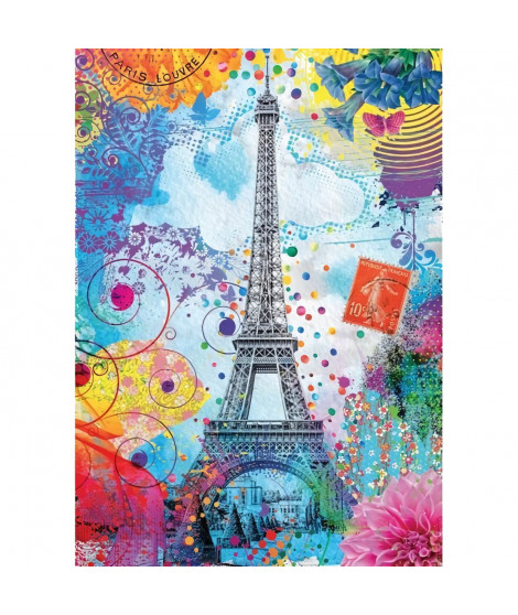 Nathan-Puzzle 1500 pieces-Tour Eiffel multicolore/Lars Stewart-Adultes et enfants des 14 ans-Puzzle de qualité supérieure-120…
