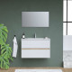TOTEM  Blanc, set de salle de bain 80, vanity+vasque+miroir