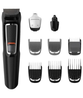 Tondeuse Multigroom 9-en-1 PHILIPS MG3740/15 Series 3000 - 60 min autonomie - Access. rinçables