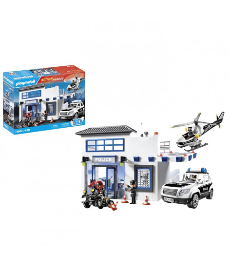 PLAYMOBIL - 71602 - Poste police véhicules