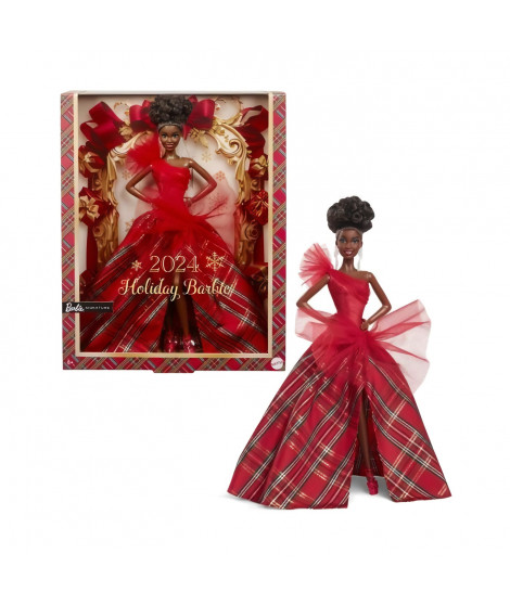BARBIE Poupée joyeux noël brune HRM62