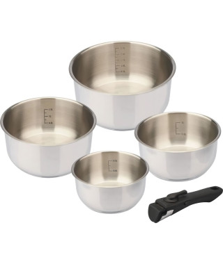 4 Casseroles - BAUMALU - COMETE - Tous feux dont induction - 14 a 20 cm