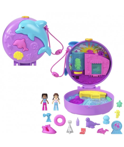 Polly Pocket-Sauvetage du dauphin-Coffret 2 mini-figurines et animaux HWN96