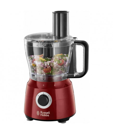 RUSSELL HOBBS 24730-56 Robot Cuisine Multifonction Desire, Hâche, Mixe, Tranche, Râpe, Lames Pétrin, Batteur - 7pcs