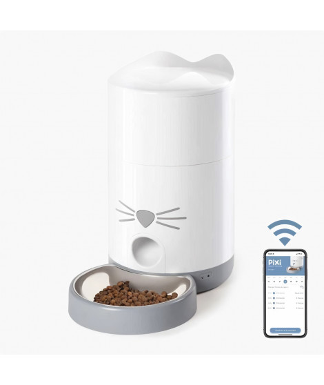 CATIT - PIXI Distributeur de croquettes connecté pour chat - 1,2 kg (contrôlé par une application)