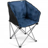 Fauteuil pliant - KAMPA - Tub Chair Midnight - Léger, matelassé, bleu nuit, structure acier, sac de transport, supporte 120 kg