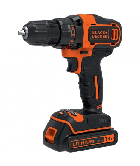 Perceuse Visseuse sans Fil - BLACK & DECKER - BDCDD186-QW - 18 V - 1 Batterie 1,5 Ah