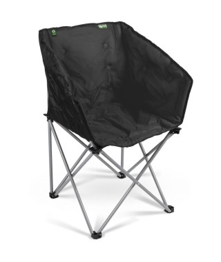 Fauteuil pliant - KAMPA - Tub Chair Eco Charcoal - Léger, matelassé rPET, noir, recyclés, acier, sac de transport, supporte 1…