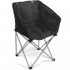 Fauteuil pliant - KAMPA - Tub Chair Eco Charcoal - Léger, matelassé rPET, noir, recyclés, acier, sac de transport, supporte 1…