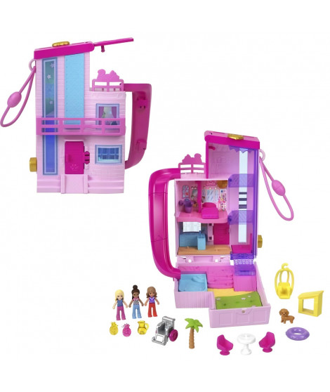 Polly Pocket-Maison de Reve Barbie-Coffret avec 3 mini-figurines HWP11