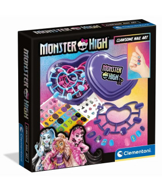 CLEMENTONI - Dark Nail Monster High - Faux ongles a décorer theme Monster High - Des 6ans