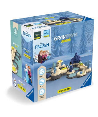 Ravensburger-Gravitrax Junior Starter Set La Reine des Neiges-Jeu de construction STEM-Circuits de billes-71 pieces-Des 3 ans…