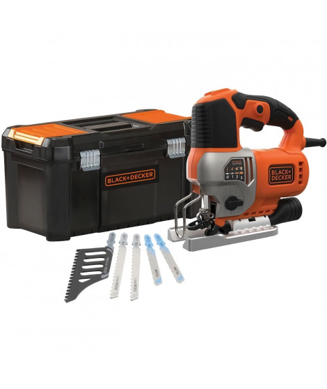 Scie sauteuse pendulaire filaire - BLACK & DECKER - BES610KA5-QS - 650 W + 5 Lames