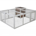 Enclos d'extérieur petits animaux - KERBL - 132 x 102 x 59 cm - Maison intégrée - Grillage