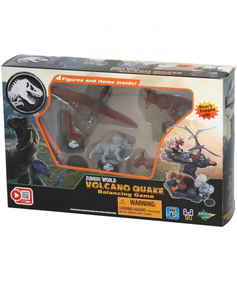 Jeu d'Équilibre - EPOCH GAMES - Jurassic World Volcano Quake - Dinosaures sur Plateforme, Dernier en Place Gagne !