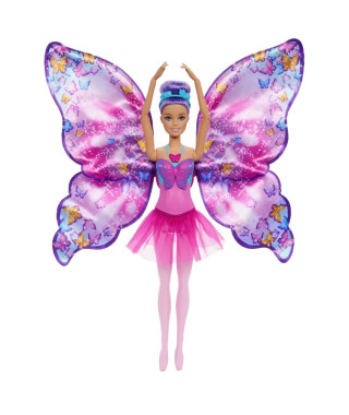Barbie-De Danseuse a Papillon-Poupée transformation 2 en 1 HXJ10