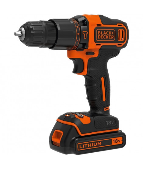 Perceuse a percussion sans fil - BLACK & DECKER - BDCHD18S32-QW - 18 V - 1 Batterie 1,5 Ah