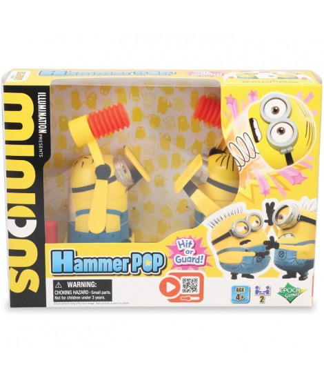 Jeu d'Adresse - EPOCH GAMES - Minions Hammer POP - Tape sur la Tete du Minion, Gagne le Point !