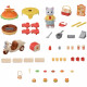 Jeu de Restauration - SYLVANIAN FAMILIES - Stand de Hamburgers - Papa Chat Latté et Scooter