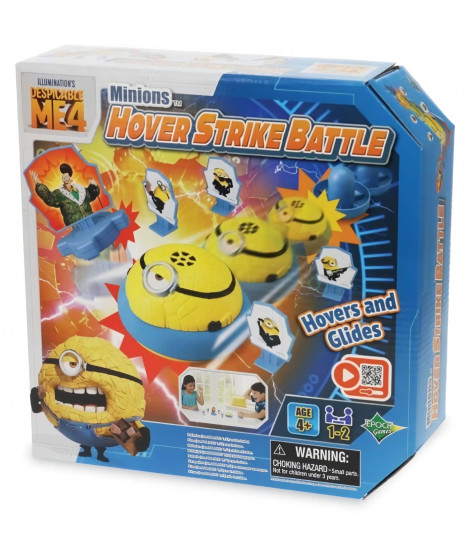 Jeu de Table - EPOCH GAMES - Minions Hover Strike Battle - Renvoyer le Palet, Évite les Minions !