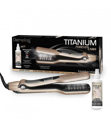 Coffret Forever Care - SAINT ALGUE - Lisseur vapeur demeliss - Titanium - Sérum protecteur inclus