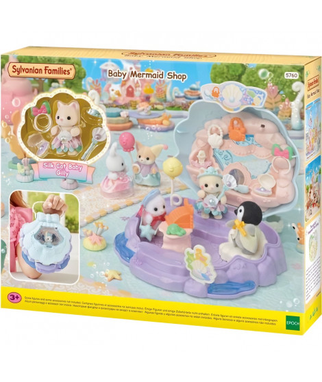 Coffret Boutique - SYLVANIAN FAMILIES - Boutique des Sirenes - Accessoires et Poignée Intégrée