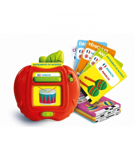 CLEMENTONI - Mes 100 premiers mots Bilingue - Jouets éducatifs - 2 modes de jeux : Quiz et découverte - Sons et comptines